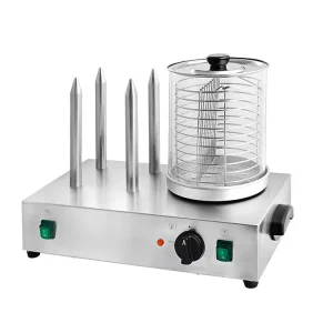 Bread Steamer Warmer Automatic Sausage Grill Machine Commercial Hot Dog Maker Electric Hotdog Roller With 4 Bread Heating Stick