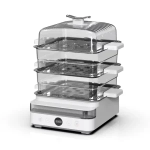 Breakfast High Efficiency 3 Layers 800W 18L Household Digital Control Electric Food Cooker Steamer