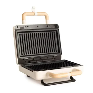 Breakfast Maker Double Side Baking 2 Slice Sandwich Maker with 3 Interchangeable Plates Grill Waffle Sandwich Non Stick Coating