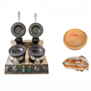 Broadly Commercial UFO Burger Maker Machine 1200W + 1200W Dual Head Hamburger Machine UFO Shape Ice Cream Waffle Maker