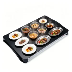 Buffet Catering Commercial Electric Food Warming Plate Coil Adjustable Temperature Portable 150 Constant Tempered Glass Surface