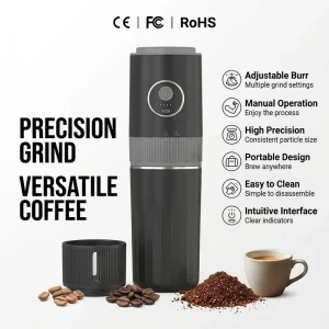 Built-In Grinder Drip Coffee Maker Auto Grind Brew Pour Over Coffee Machine for Coffee Beans Daily Use