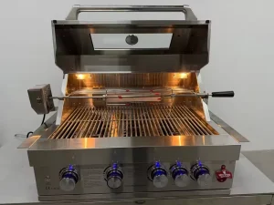 Built-in 5 Burners Gas Grill Stainless Steel BBQ Grill High Pressure Protection Electronic Pulse