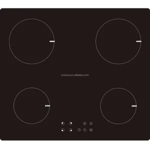 Built in Induction Hob 60cm Multiple Burners BI IH Hob 4 Zone Heating Coils Touch Control Micro crystal Glass