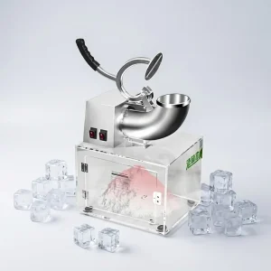 Built-in Lights Acrylic Electric Ice Crushers 3kg/min Ice Shaving Machine for Snow Cones