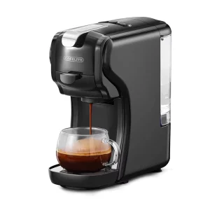 CAFELFFE MK 611 Automatic 3 in 1 Capsule Coffee Maker Adjustable Cup Height Hot Cold Espresso Machine Home Office Use Compatible