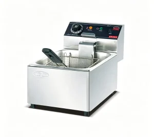 CE Approved Stainless Steel Commercial Electric Deep Fryer One Tank One Basket Design
