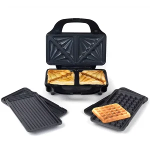 CE CB 900W Deep Fill Plate Custom 2 Slice Electric Detachable Sandwich Maker 3 in 1