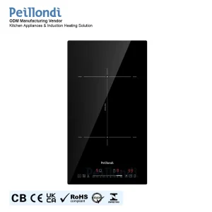 CE CB Bridge 30cm 3500W Touch Slider Control Double Plate Smart Electric Stove 2 Burners Cooktop Built in Induction Hob