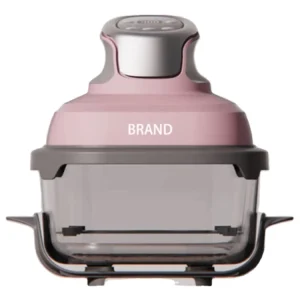 CE CB ETL 4.2L Electric Glass Pot Pink Air Fryer Glass Visible US 4 in 1 Portable Glass Air Fryer 1500W with Glass Basket