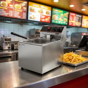 CE Certified 16L Commercial Chicken Deep Fryer Electric Table Top Fryer Machine with Over Temperature Protection