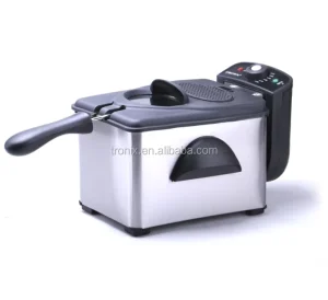 CE GS RoHS LFGB ETL CB Portable Household Enamel 2.0L Stainless Steel Deep Flat Oil Fryer