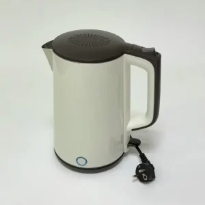 CE LFGB ROHS Certified Cordless Double layer Anti scalding Electric Kettle One Touch Spring Lid Stainless Steel Food Household