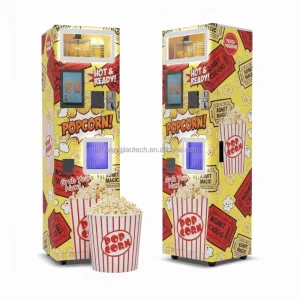 CE OEM Automatic Hot Air Popcorn Vending Machine Commercial Coin Operated Flavored Popcorn Maker Cinema