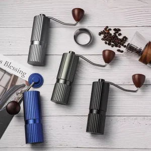 CNC Stainless Steel Coffee Grinder Travel Gift Adjustable Setting Espresso Conical Burr Manual Coffee Bean Grinder