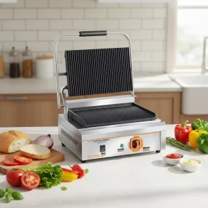 COMMERCIAL PANINI GRILL GRIDDLE SANDWICH 220 240V Electric 2380W 1 Year Warranty 19kg