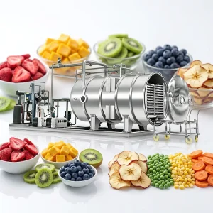 Candy & Pet Food Freeze Dryer Vacuum Dehydration Machine with Electric Heating and Gearbox for Food Processing