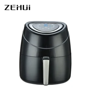 Canton Fair Digital Electric Double Basket Air Fryer Oil Free with PTFE Non Stick Frying Pot Household Use 5.1 6.0L Capacity