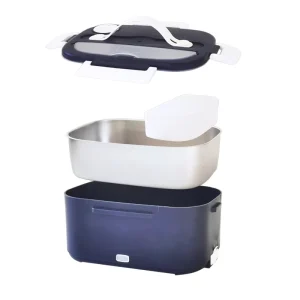 Car Home Dual Use Electric Lunch Box Thermal Bento Box Portable Food Heater with Spoon Fork