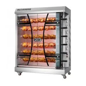 Carbon Roast Gas Chicken Roaster Oven Commercial Rotary Electric Rotisserie Machine of 12 for Sale