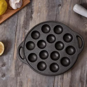 Cast Iron 15 Cavity Round Griddle Takoyaki Maker Fast Shipping Free Samples & Competitive Factory Price