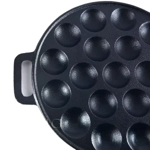 Cast Iron Aebleskiver Pan Ebelskiver Pan Ideal for Mini Pancake Mold (19 Hole)