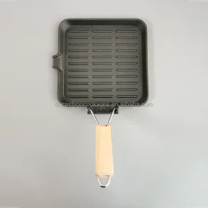 Cast Iron Non Stick Square Griddle Plate Fry BBQ Grill Cooking Pan