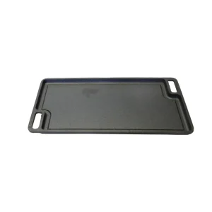 Cast Iron Reversible Rectangular Double Sided Grill Pan & Griddle Plate Gas & Induction Ready