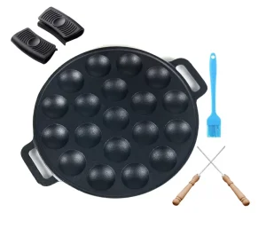 Cast Iron Waffle Maker Baking Mold Takoyaki Maker Cast Iron 19 Hole Cast Iron Poffertjes Pan