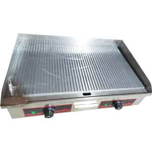 Catering Equipment PL822B Commercial Electric Griddle Full Grooved Grill for Fast Food Selling