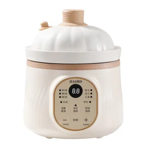 Ceramic Electric Rice Cooker for Babies Multi Purpose Slow Stew Pot for Soup Porridge Smart Mini Appliance for Toddlers