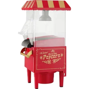 Certified CE Automatic Popcorn Maker Electric Hot Air Household Popcorn Machine Plastic with Wheels