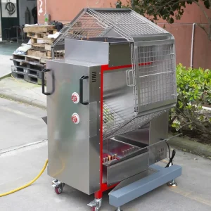 Charcoal and Gas 24 Chicken Large Capacity Stainless Steel BBQ Rotisserie