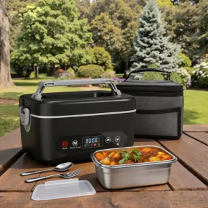 Charging Waterless Electric Heating Insulated Lunch Box Bento Box for Students Office Workers Large Capacity Gift Box Set
