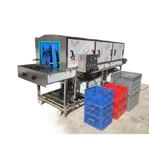 Cheese Chicken Poultry Fish Vegetable Basket Crates Drying Washer Automatic Plastic Turnover Crate Washing Machine