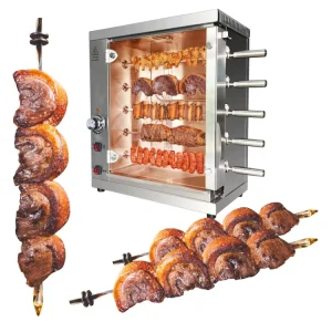 Chicken Machine Commercial Stainless Steel Grill Large Capacity BBQ Electric Grill Gas Roasting Roast Chicken Rotisserie Machine