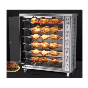 Chicken Rotisserie Machine Gas Stainless Steel Chicken Rotisseries
