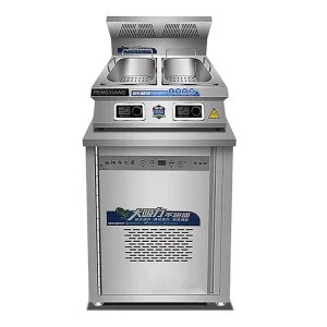 China Factory 10L+10L Double Tank Commercial Multifunction Induction Chicken Deep Fryer With Range Hood With Low Price