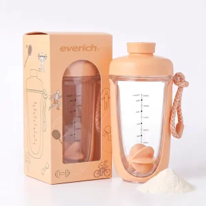 China Factory Directly Sell Premium Tritan 550ml Shaker Eco Friendly Plastic Blender with Mixing Spring and Custom Logo for Gym