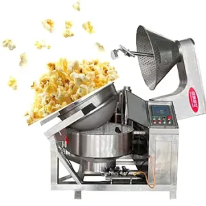 China Fully Automatic Gas Popcorn Machine Big Capacity Caramel Corn Popping Machine Industrial Pop Corn Maker