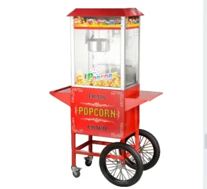 China New Industrial Commercial Popcorn Machine Big Electric Automatic Popcorn Maker Cart for Cinemas