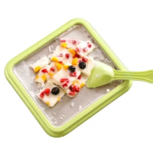 China Supplier Summer Ice Cream Maker Stainless Steel Plate Ice Cream Maker
