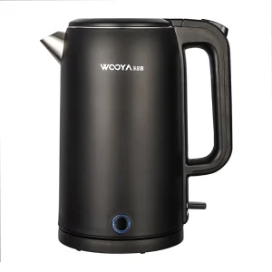 China-made 1.8L Cordless Stainless Steel Electric Kettle Double Wall Insulation Auto Shut Anti-Scald Features for Household Use