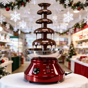 Chocolate Fountain Melting Machine Tabletop Chocolate Waterfall Fountain for Cafe Shop Compact Portable