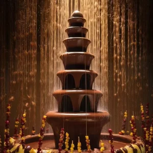 Chocolate Fountain Resin Statue Custom Fiberglass Food Sculpture for Shop