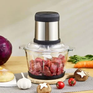 Chopper Motor Powerful Processor Free Bowl Glass Food Bpa Electric Meat Grinder