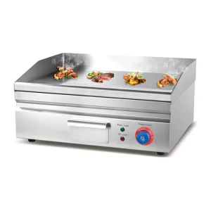 Chromium Cooking Plate Surface Electric Griddle /Grill for Hotel Kitchen Equipment