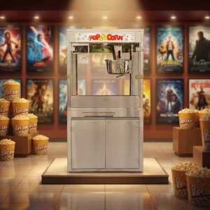Cinema Popcorn Machine 32oz 52oz Dual Kettles Top Supplier for Concession