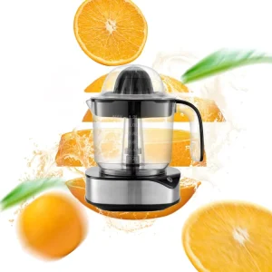 Citrus Juicer Stainless Steel Juice Squeezer Electric Orange Juicer with Two Cones for Grapefruit