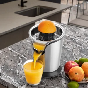 Citrus Press Slow Juicer Stainless Steel Double Auger Juicer Drip proof Juice Outlet Citrus Juicer